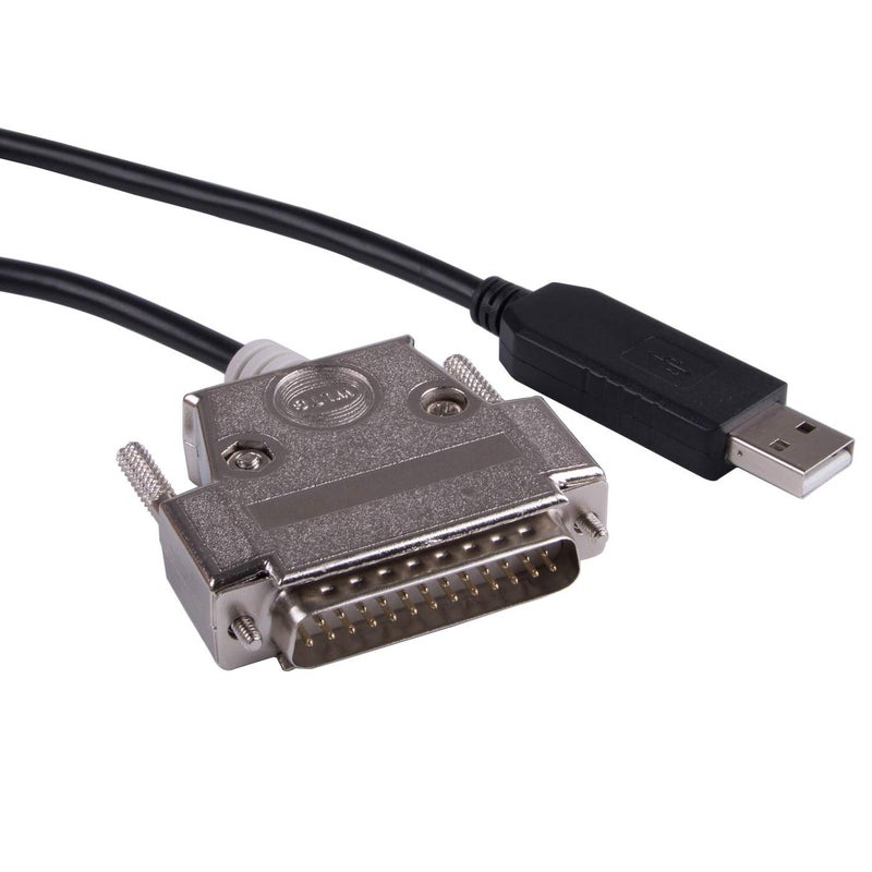 Suamdoen USB to DB25 RS232 Serial Adapter Converter Cable Null Modem for Sharp X68K X68000 PC Communicate Programming Cable - Image 1